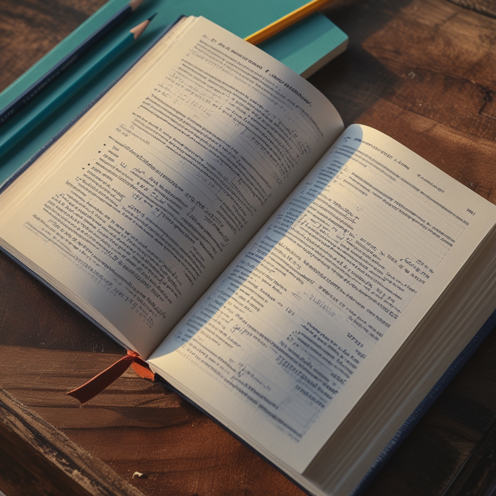 Open textbook on biomechanics placed on a wooden desk beside a notepad and pencil, photographed from above in warm natural light, evoking academic study and research